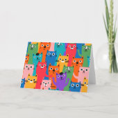 猫のカラフル柄 シーズンカード (裏面)