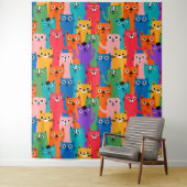 猫のカラフル柄 タペストリー (インサイチュ)