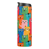 猫のカラフル柄 タンブラー (回転右)