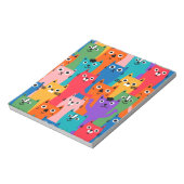 猫のカラフル柄 ノートパッド (回転)