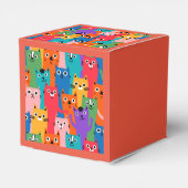 猫のカラフル柄 フェイバーボックス (裏面サイド)