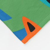 猫のカラフル柄 フリースブランケット (角)