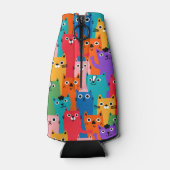 猫のカラフル柄 ボトルクーラー (裏面)