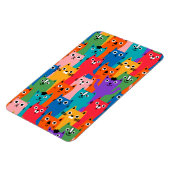 猫のカラフル柄 マグネット (左側)