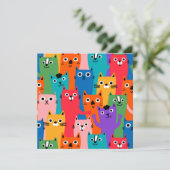 猫のカラフル柄 メニュー (スタンド正面)