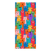 猫のカラフル柄 ラックカード (正面)