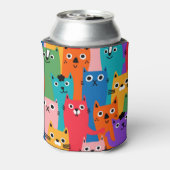 猫のカラフル柄 缶クーラー (缶裏面)