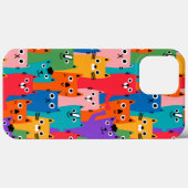 猫のカラフル柄 Case-Mate iPhoneケース (裏面 (横))