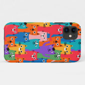 猫のカラフル柄 Case-Mate iPhoneケース (裏面(横))