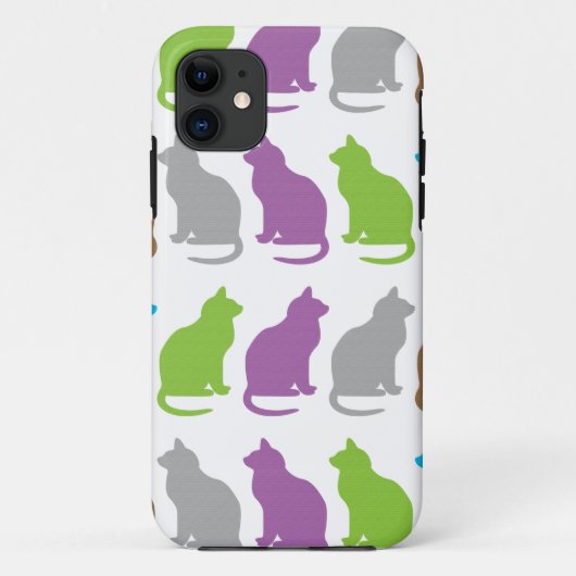 猫のカラフル柄 Case-Mate iPhoneケース (裏面)