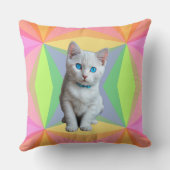 猫のカラフル クッション (裏面)