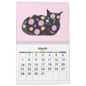 猫のカレンダー20xxの絵画アートワーク カレンダー (3月 2027)