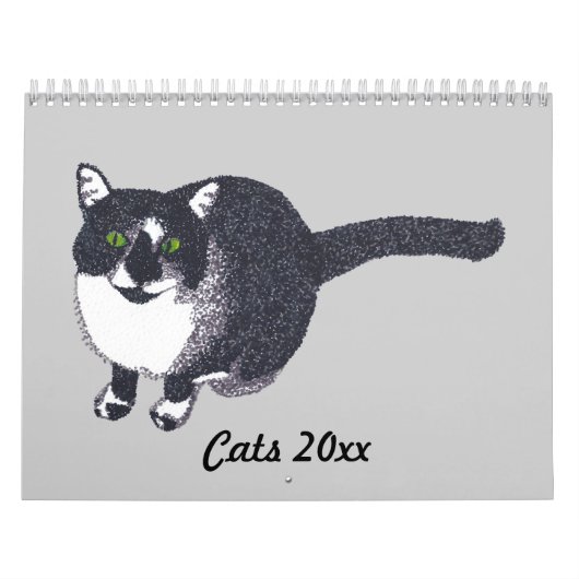 猫のカレンダー20xxの絵画アートワーク カレンダー (カバー)