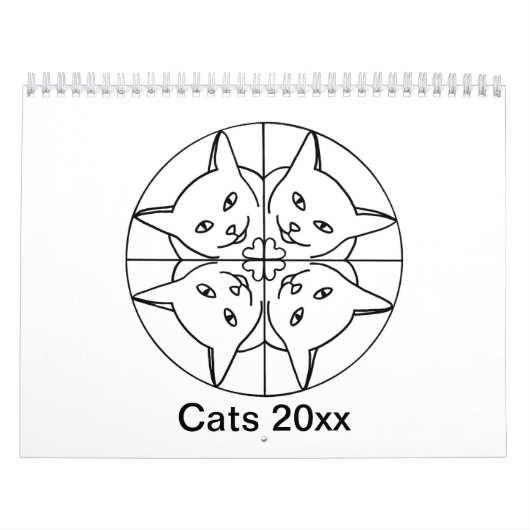 猫のカレン芸術的ダー カレンダー (カバー)