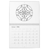 猫のカレン芸術的ダー カレンダー (1月 2026)