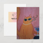 猫のカード サンキューカード (正面/裏面)
