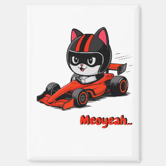 猫のカーレース マグネット