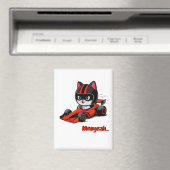 猫のカーレース マグネット (インサイチュ (食洗機))