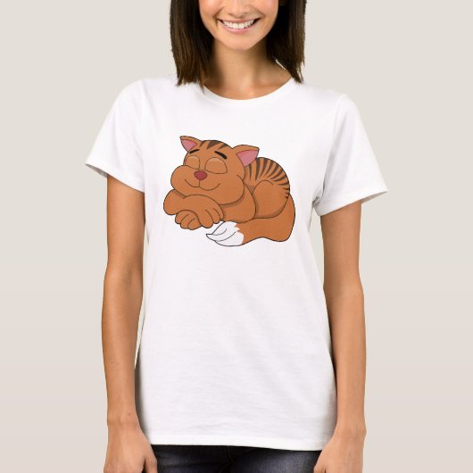 猫のキャラクターTシャツ Tシャツ (正面)