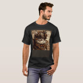 猫のキルティング スチームパンク Tシャツ (正面フル)