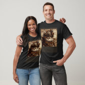 猫のキルティング スチームパンク Tシャツ (ユニセックス)