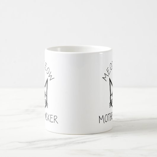 猫のギフトの猫の鳴き声の猫の鳴き声のMotherfのかわいい*****のおもしろいな猫 コーヒーマグカップ (中央)