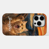 猫のギャグアート「叫び」パロディ Case-Mate iPhoneケース (裏面 (横))
