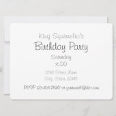 猫のクラウンバースデーパーティー招待状 招待状 (裏面)