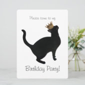 猫のクラウンバースデーパーティー招待状 招待状 (スタンド正面)