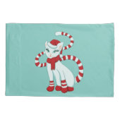 猫のクリスマスの気分-休日の準備ができた子猫 枕カバー (裏面)