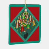 猫のクリスマスの12の日カスタム9日目 セラミックオーナメント (右)