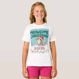 猫のクリスマスカット - ファミリーマッチングホリデー Tシャツ
