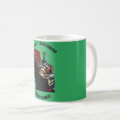 猫のクリスマスギフトパーソナライズされた名 コーヒーマグカップ (正面右)