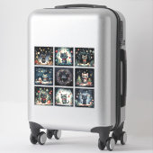 猫のクリスマスセット8 シール (スーツケース)