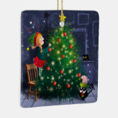 猫のクリスマスチャオス セラミックオーナメント (右)