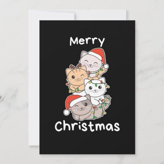 猫のクリスマスツリー クリスマス 動物 猫たち (正面)