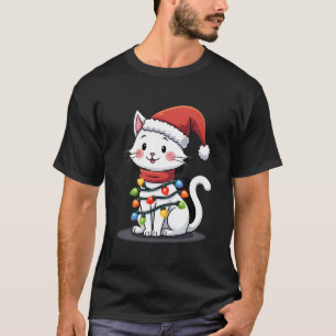 猫のクリスマスツリー クリスマス (3) Tシャツ