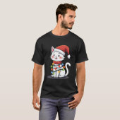 猫のクリスマスツリー クリスマス (3) Tシャツ (正面フル)