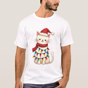 猫のクリスマスツリー クリスマス (3) Tシャツ
