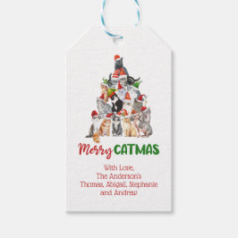 猫のクリスマスツリー 猫好き 猫の飼い主 ギフトタグ
