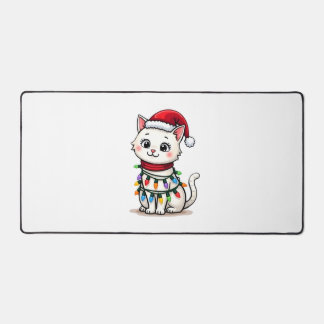 猫のクリスマストリー クリスマス デスクマット