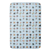 猫のクリスマスパターン バスマット (正面縦)