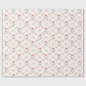 猫のクリスマスパターン ラッピングペーパー (フラット)