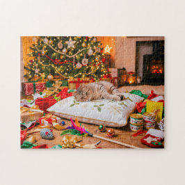猫のクリスマスプレゼント天国 ジグソーパズル