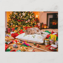 猫のクリスマスプレゼント天国 ポストカード