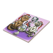 猫のクリスマス帽子 タイル (側面)