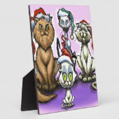 猫のクリスマス帽子 フォトプラーク (側面)