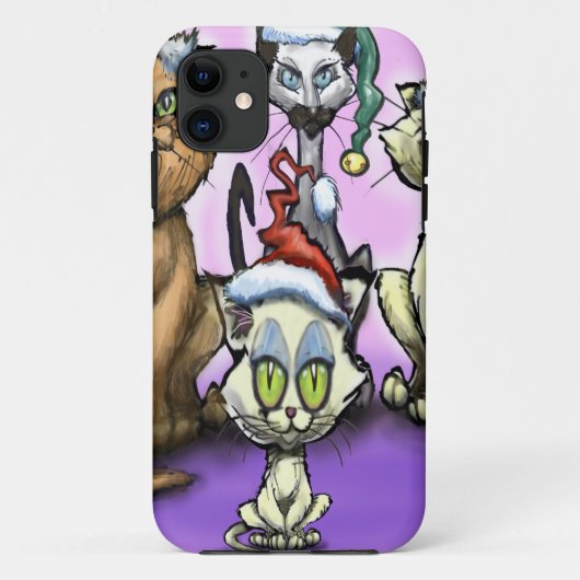 猫のクリスマス帽子 Case-Mate iPhoneケース (裏面)
