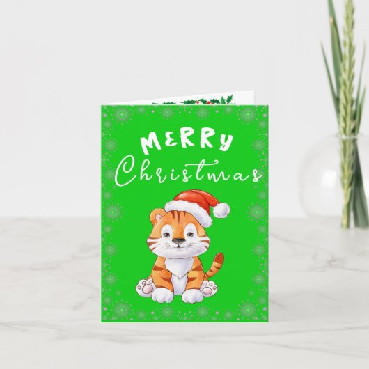 猫のクリスマス カード (正面)