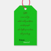 猫のクリスマス ギフトタグ (裏面)